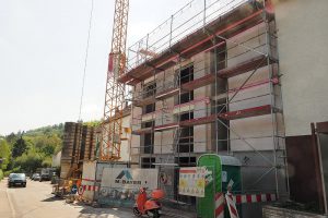 M. BAYER Baukoordination Eigentumswohnungen in Stuttgart-Wangen: Die Terrasse im 1. OG im Rohbau