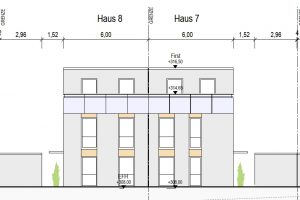 Ansicht Nord Haus 7+8, Neubauprojekt Deizisau Ob der Steige M. Bayer Baukoordination
