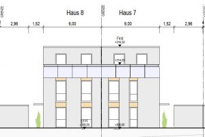 Ansicht Nord Haus 7+8, Neubauprojekt Deizisau Ob der Steige M. Bayer Baukoordination