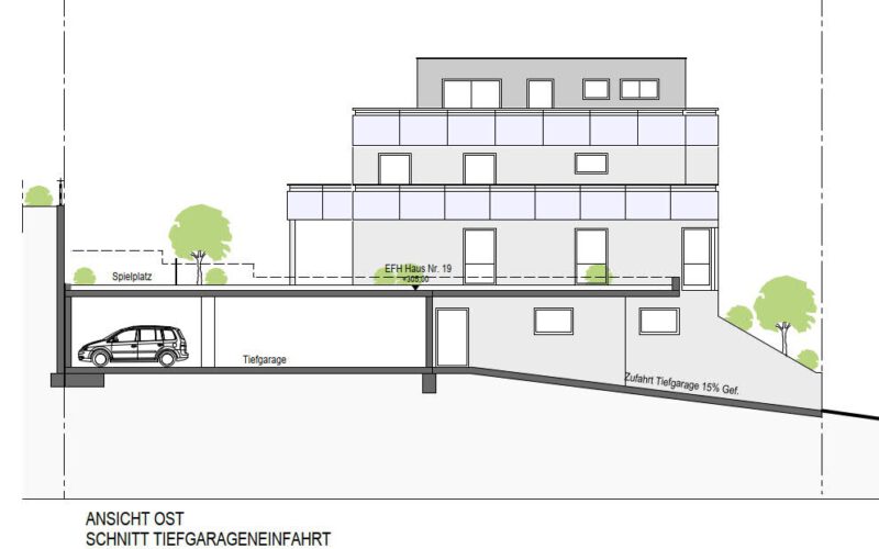 Neubauprojekt Deizisau Ansicht Haus 19 Ost