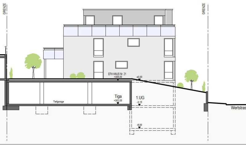 Neubauprojekt Deizisau Ansicht Haus 21 Ost