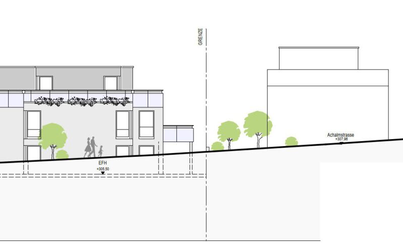 Neubauprojekt Deizisau Ansicht Haus 23 West