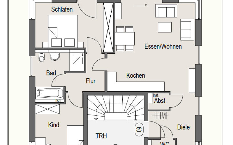 Neubauprojekt Deizisau Dachgeschoss Haus 21