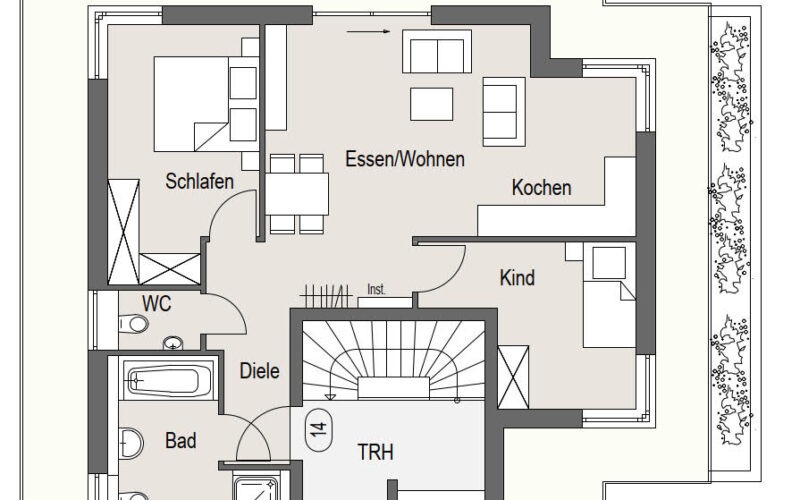 Neubauprojekt Deizisau Dachgeschoss Haus 23