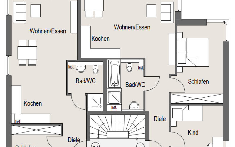 Neubauprojekt Deizisau Obergeschoss Haus 23