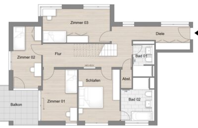 Neubauwohnung Stuttgart Gablenberg M. Bayer Baukoordination Grundriss Wohnung 10