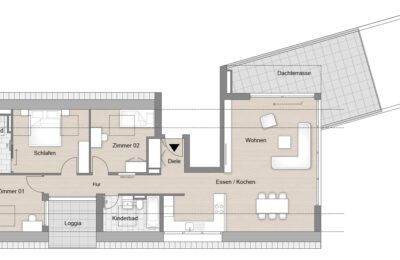 Neubauwohnung Stuttgart Gablenberg M. Bayer Baukoordination Grundriss Wohnung 11