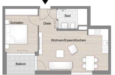 Neubauwohnung Stuttgart Gablenberg M. Bayer Baukoordination Grundriss Wohnung 3