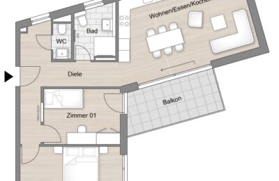 Neubauwohnung Stuttgart Gablenberg M. Bayer Baukoordination Grundriss Wohnung 5