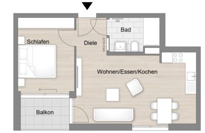 Neubauwohnung Stuttgart Gablenberg M. Bayer Baukoordination Grundriss Wohnung 6