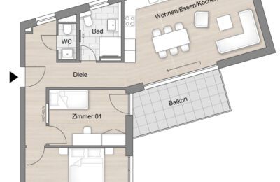Neubauwohnung Stuttgart Gablenberg M. Bayer Baukoordination Grundriss Wohnung 8