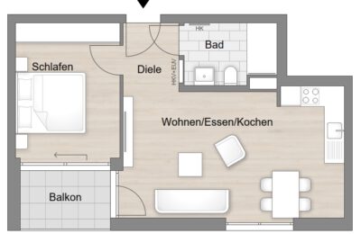 Neubauwohnung Stuttgart Gablenberg M. Bayer Baukoordination Grundriss Wohnung 9