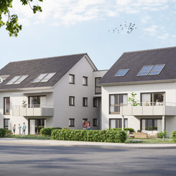 Außenansicht Mehrfamilienhaus mit 8 Neubauwohnungen in Deizisau