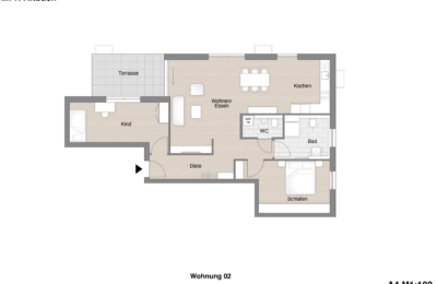 Neubau Wohnung Altbach_Grundriss